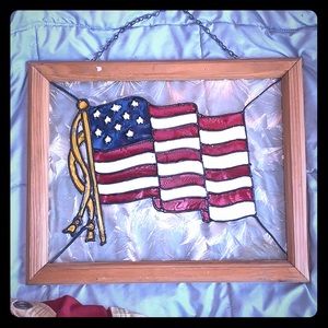 American Flag Hanging Sun Catcher